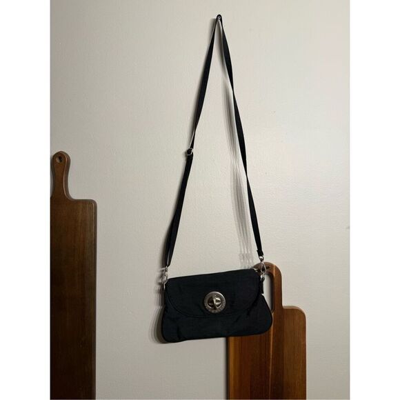 Baggallini black Shoulder Bag Organizer Handbag Convertible Crossbody Purse - Picture 1 of 4